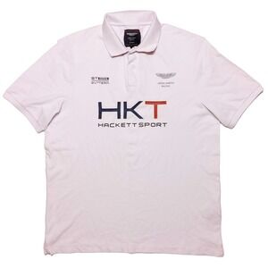 HACKETT SPORT Aston Martin Racing Polo Shirt White Men's XL